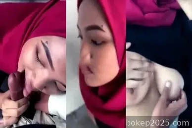 Bokep Indo Ukhti Hijab Merah Crot di Mulut